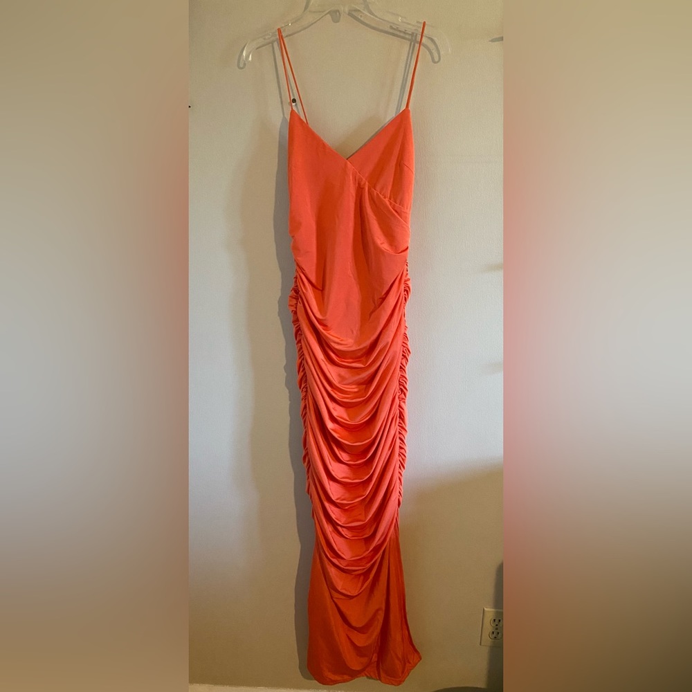 Coral full length dress